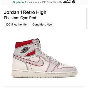 Nike air Jordan 1 high phantom